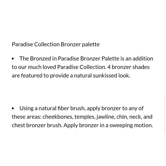 NEW - Paradise Collection Bronzer Pallette - Picture 8 of 8